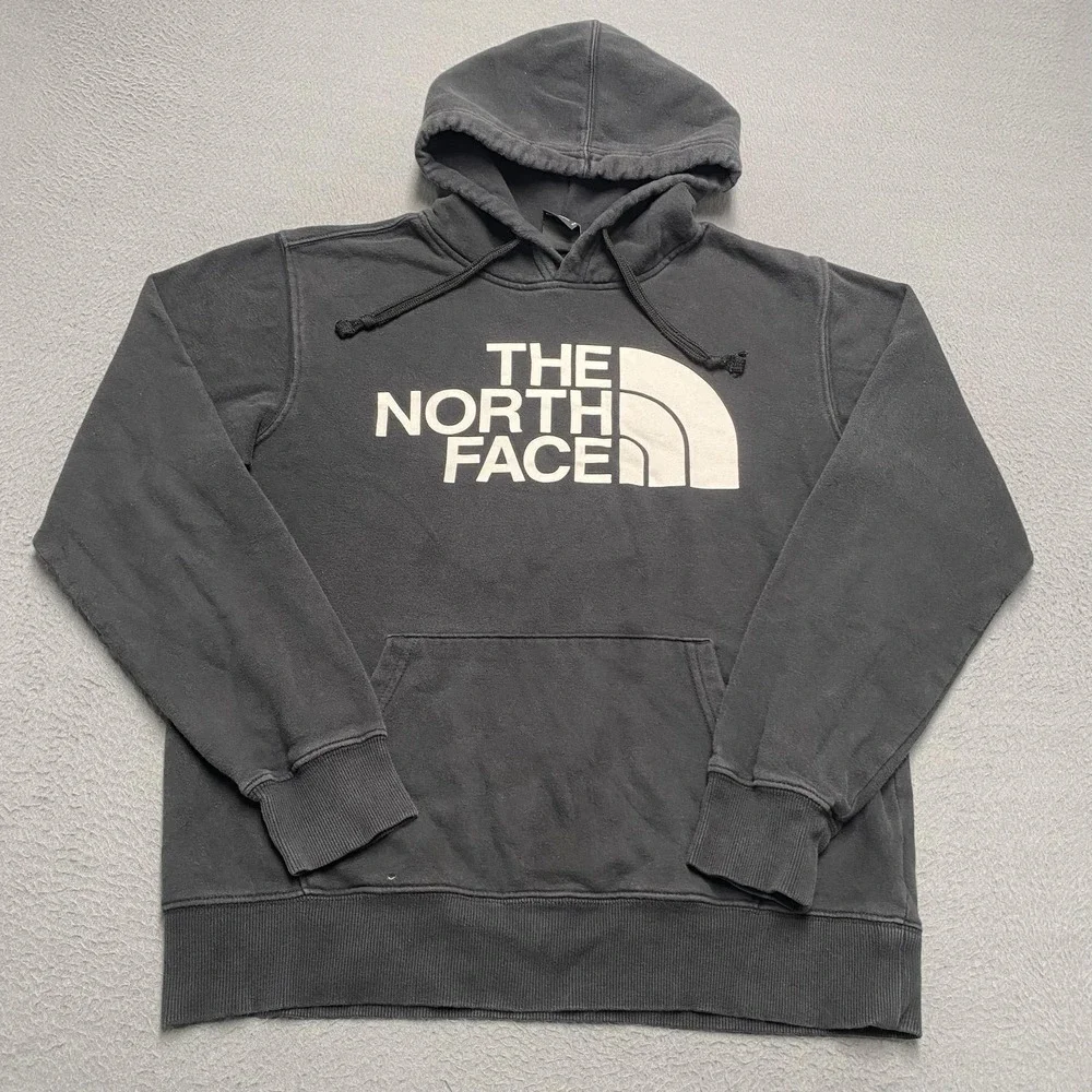 The‎ North Face Hoodie Sweatshirt Mens Small Black Fleece Pullover Graphic Logo